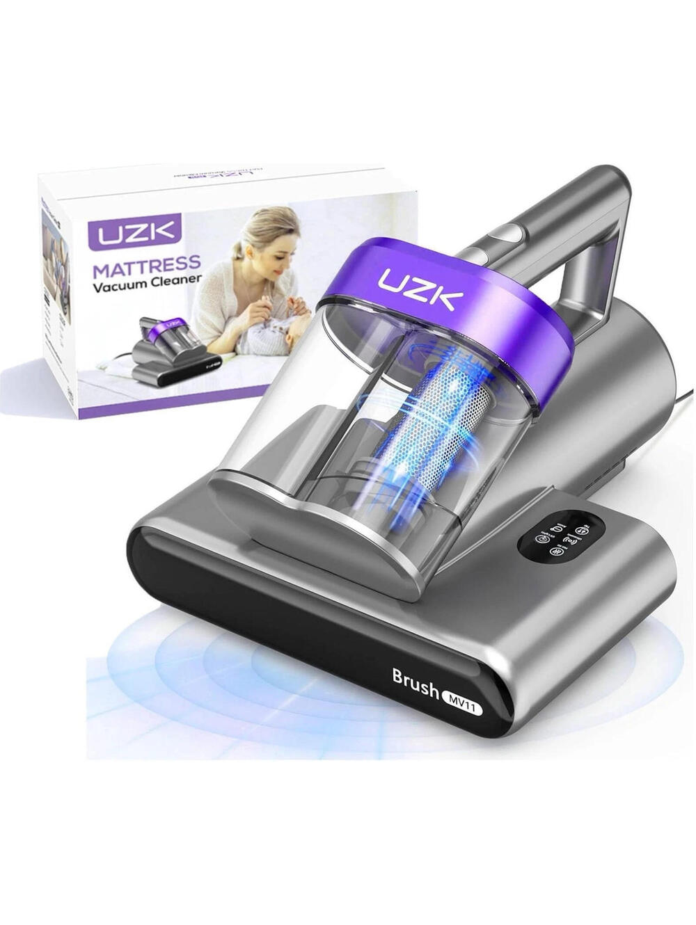 Bed Vacuum Cleaner Handheld Mattress Vacuum 16Kpa HEPA UV Cleaner for Sofa Pet H